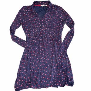 Boden Betty Blue Red Star Jersey Dress Tunic Size 8r